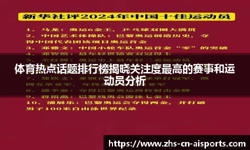 体育热点话题排行榜揭晓关注度最高的赛事和运动员分析